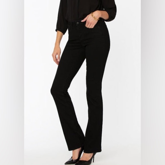 NYDJ ‘Made for Women with Real Curves’ Black Bootcut Denim Jeans Size 10 - Picture 4 of 13
